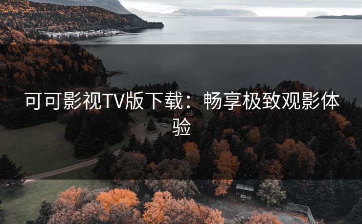 可可影视TV版下载：畅享极致观影体验